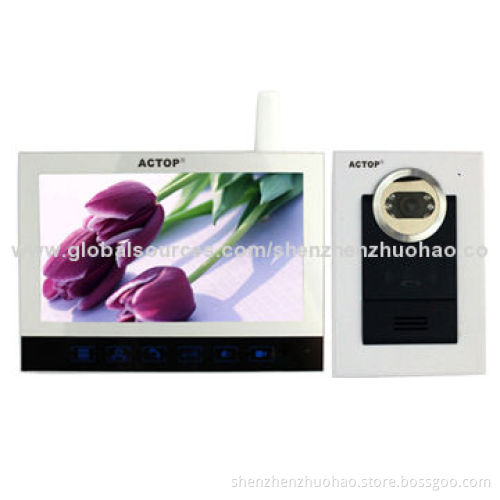 ACTOP 7-inch Wireless Video Door Phone, Supports 32GB SD Card, 2.4GHz RF Digital Technology